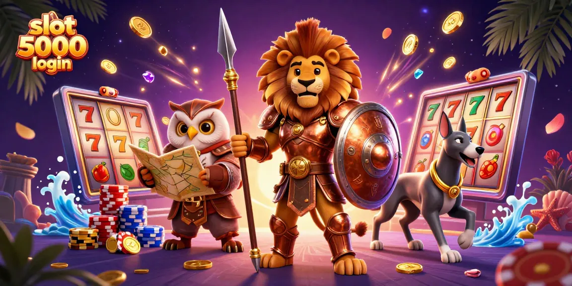Spin the reels of slot 5000 login, where a Spartan lion leads the quest for big jackpots!